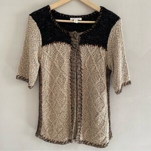 Coldwater Creek Women’s M Open Front Knit Cardigan Shrug Fishermancore